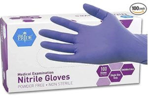 A box of disposable Nitrile Gloves